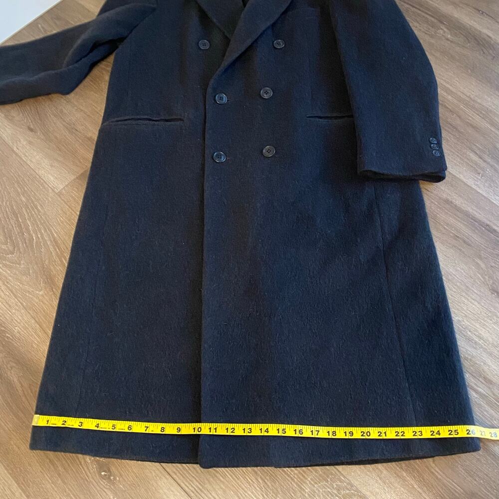 Ron Chereskin Double Breasted Overcoat Dark Gray Wool Cashmere Blend - Picture 6 of 11